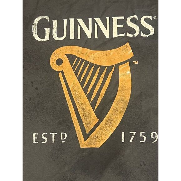 Guinness Green Graphic Print Unisex T-Shirt Short Sleeve Crew Neck Size Small - Picture 3 of 4
